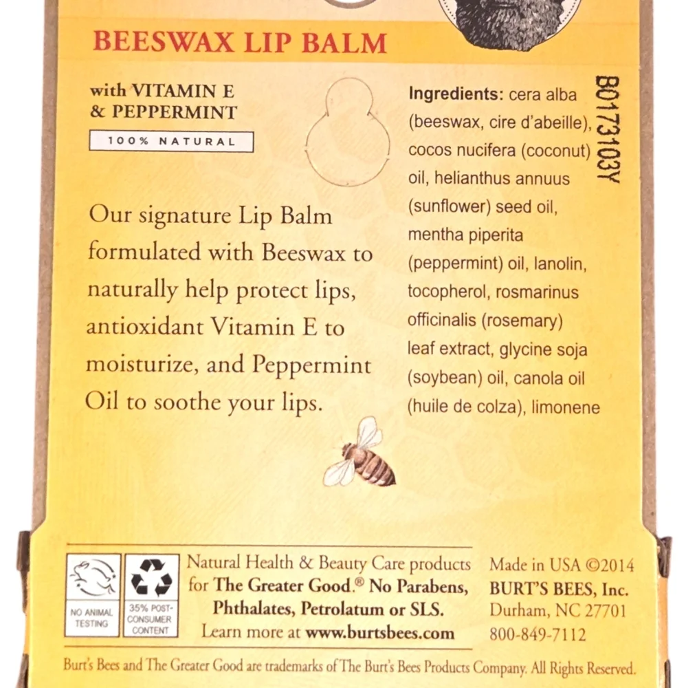 Burt's Bees NWT 4 Piece Skin Care Bundle Hand Salve & Variety of 3 Lip Balms NEW